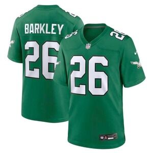 Nike Saquon Barkley Philadelphia Eagles Kelly Green Throwback Jersey Mens M NEW
